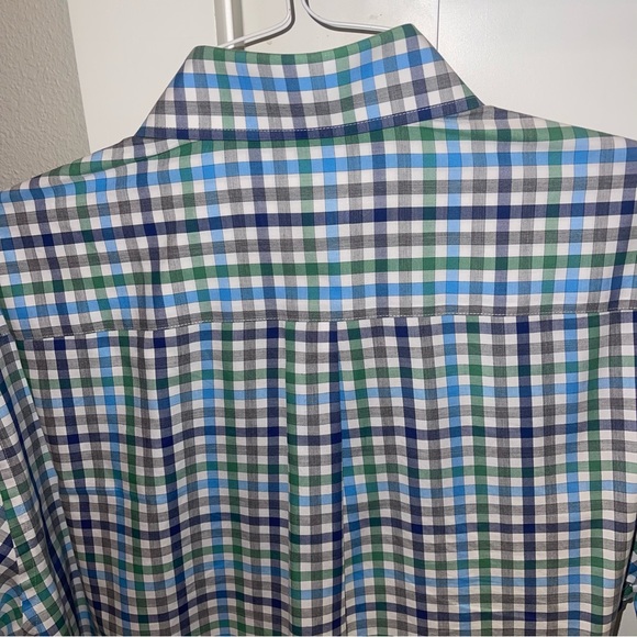 Peter Millar Multi Color Check Button Down Shirt Large - Picture 4 of 6